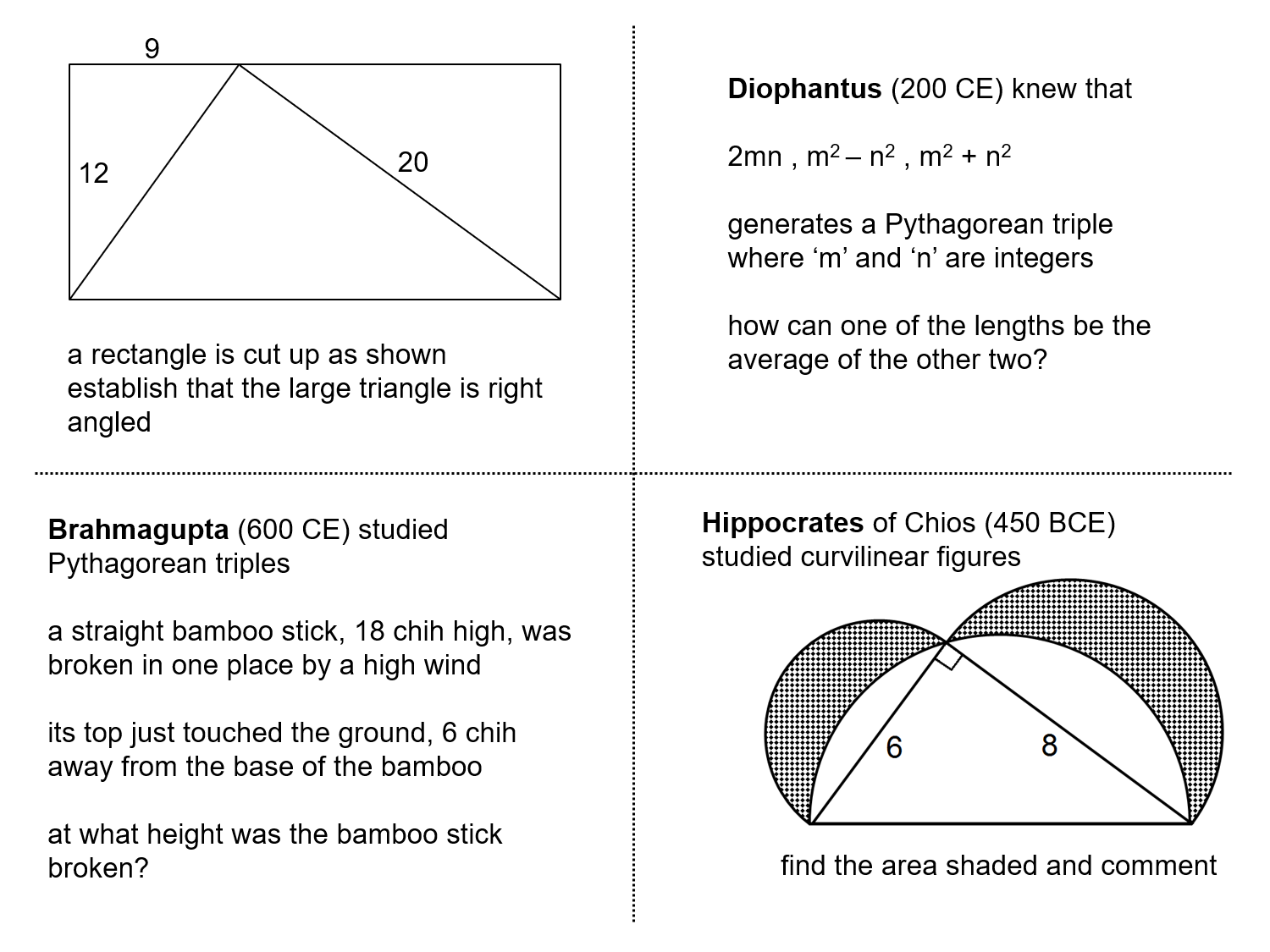MEDIAN Don Steward mathematics teaching pythagorean triple 3 , 4 , 5
