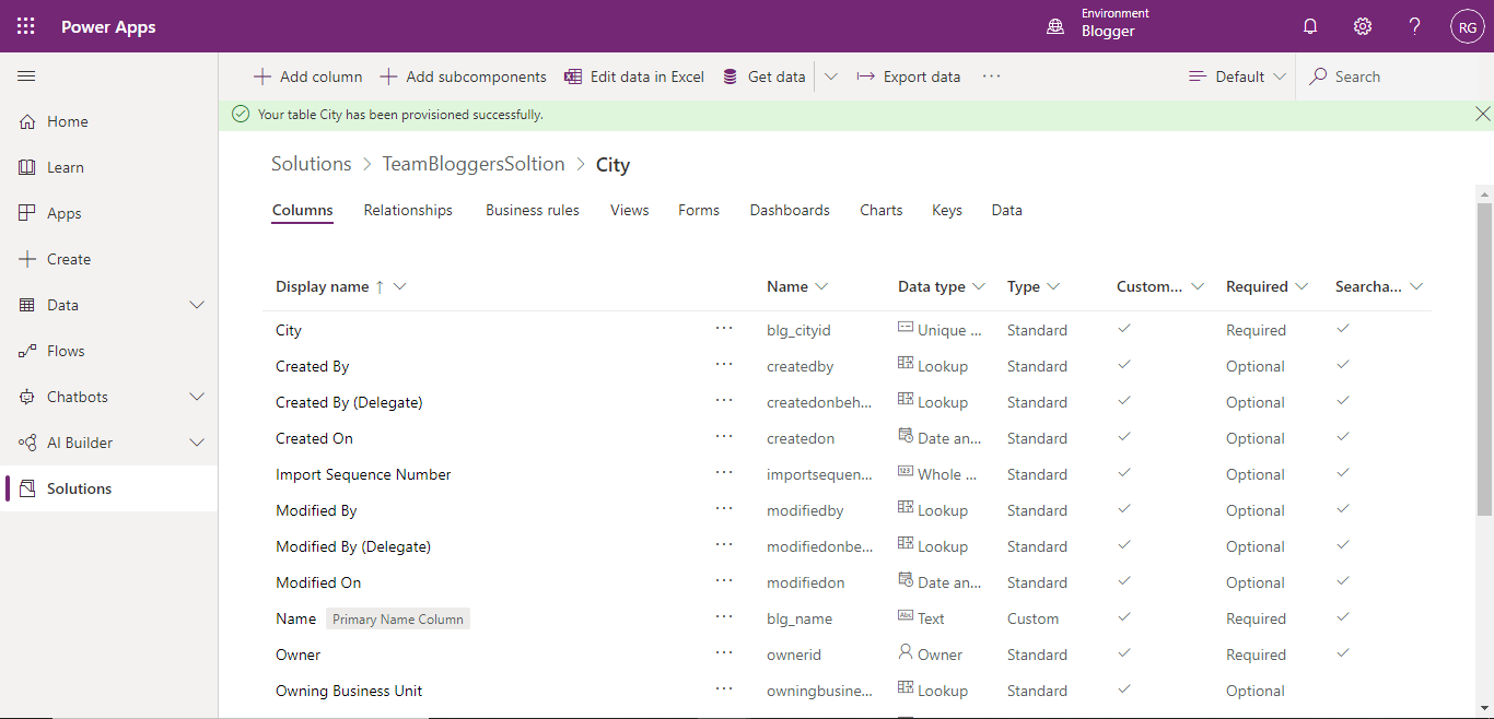 What is Table in Microsoft Dataverse.
