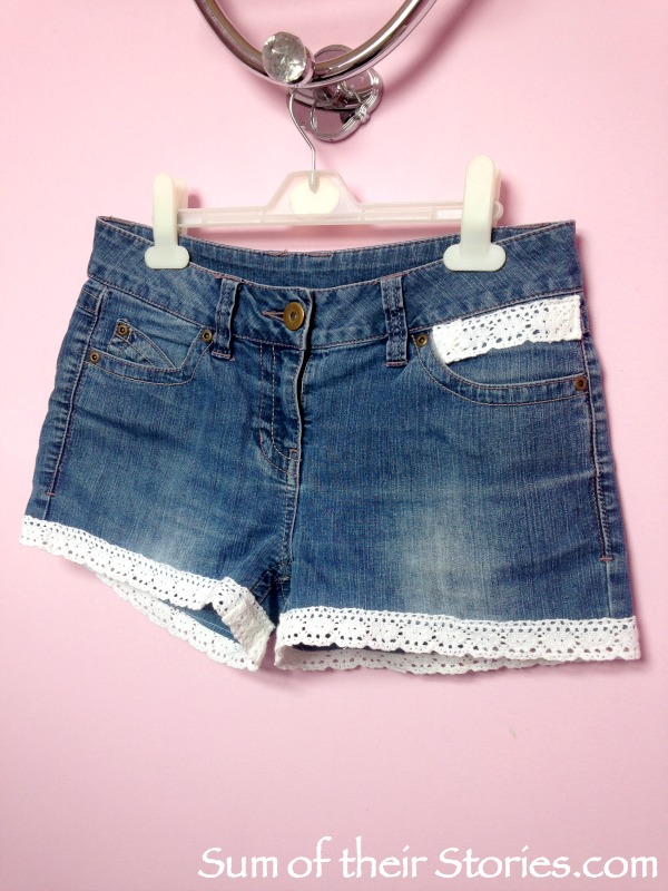 Lace Cut Off Jean Shorts Sum of their Stories