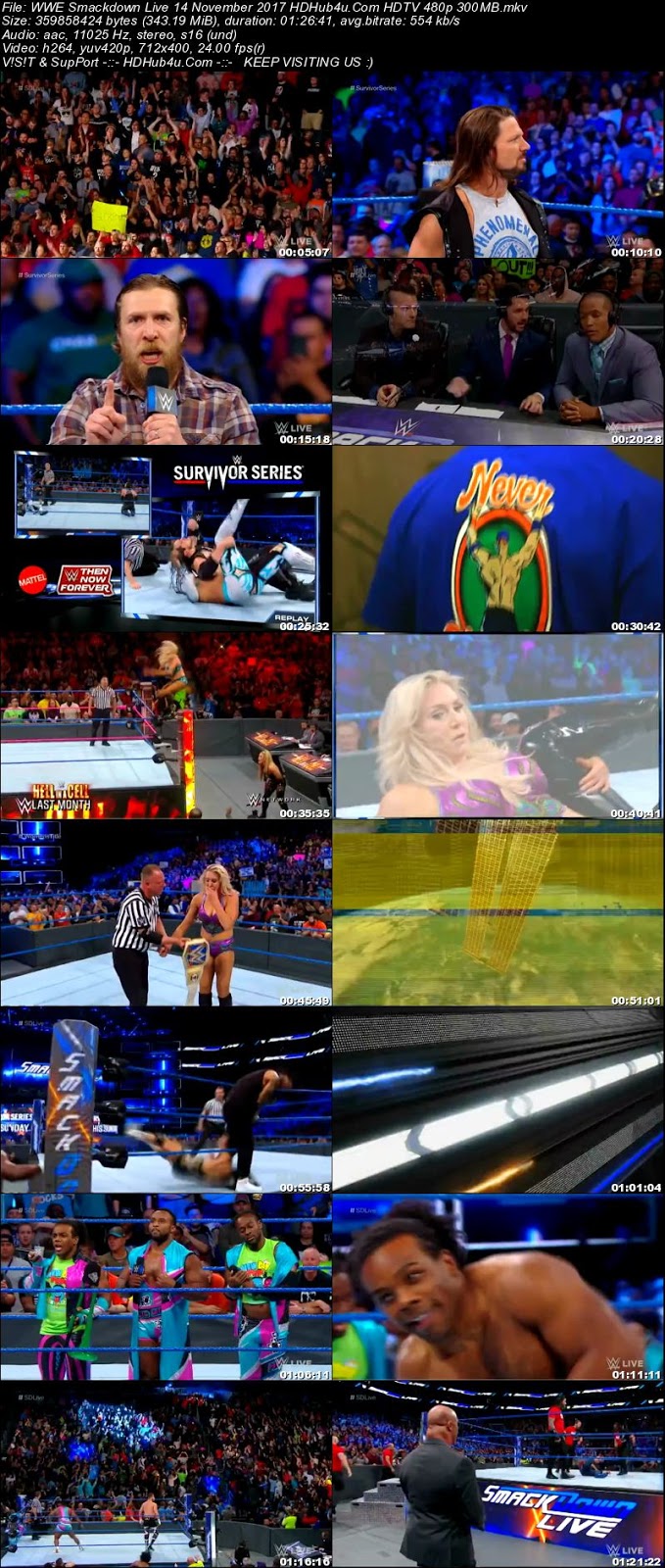 WWE Smackdown Live 14 November 2017 480p HDTV 300MB Download