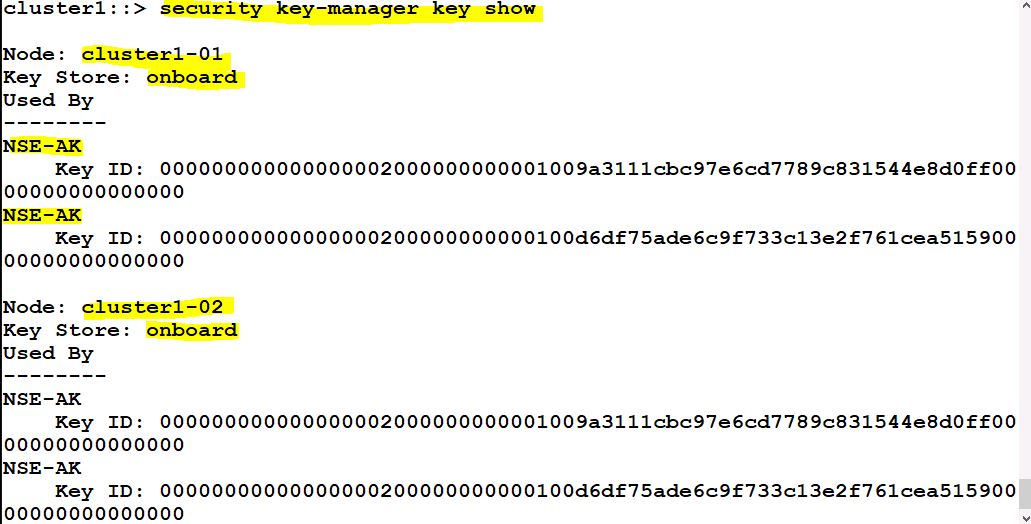 Remote Infrastructure Management NetApp Storage Encryption (NSE, NAE