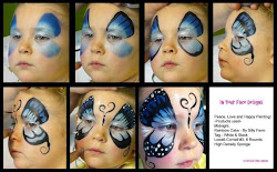 face step painting paint butterfly mask google steps makeup maquillage bosslady crazy visage tutorial enregistree depuis carnaval