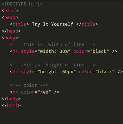 Breakline and Horizontal Rule in HTML