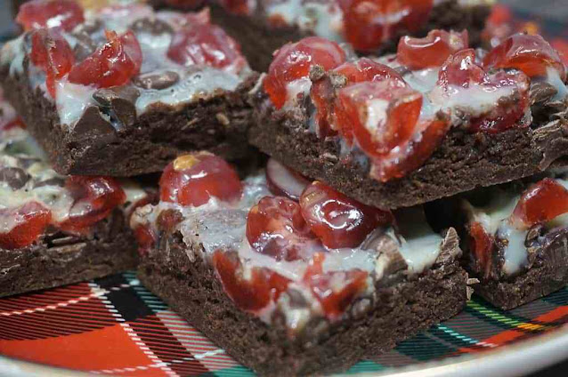 Chocolate Covered Cherry Brownies