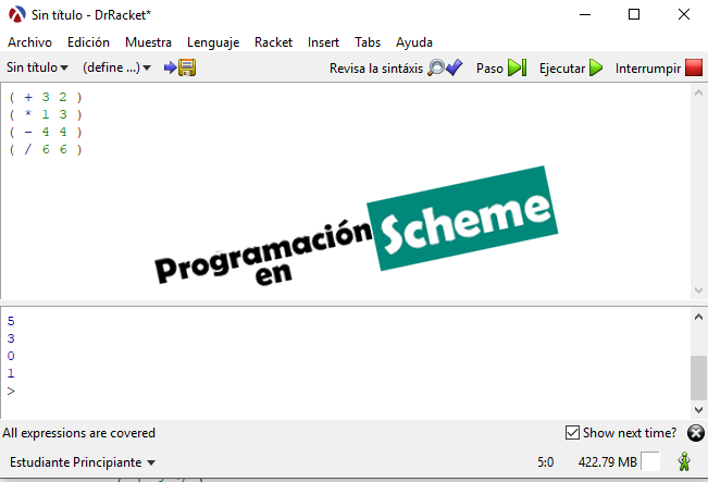 Tutorial básico de Scheme - DrRacket / principiantes