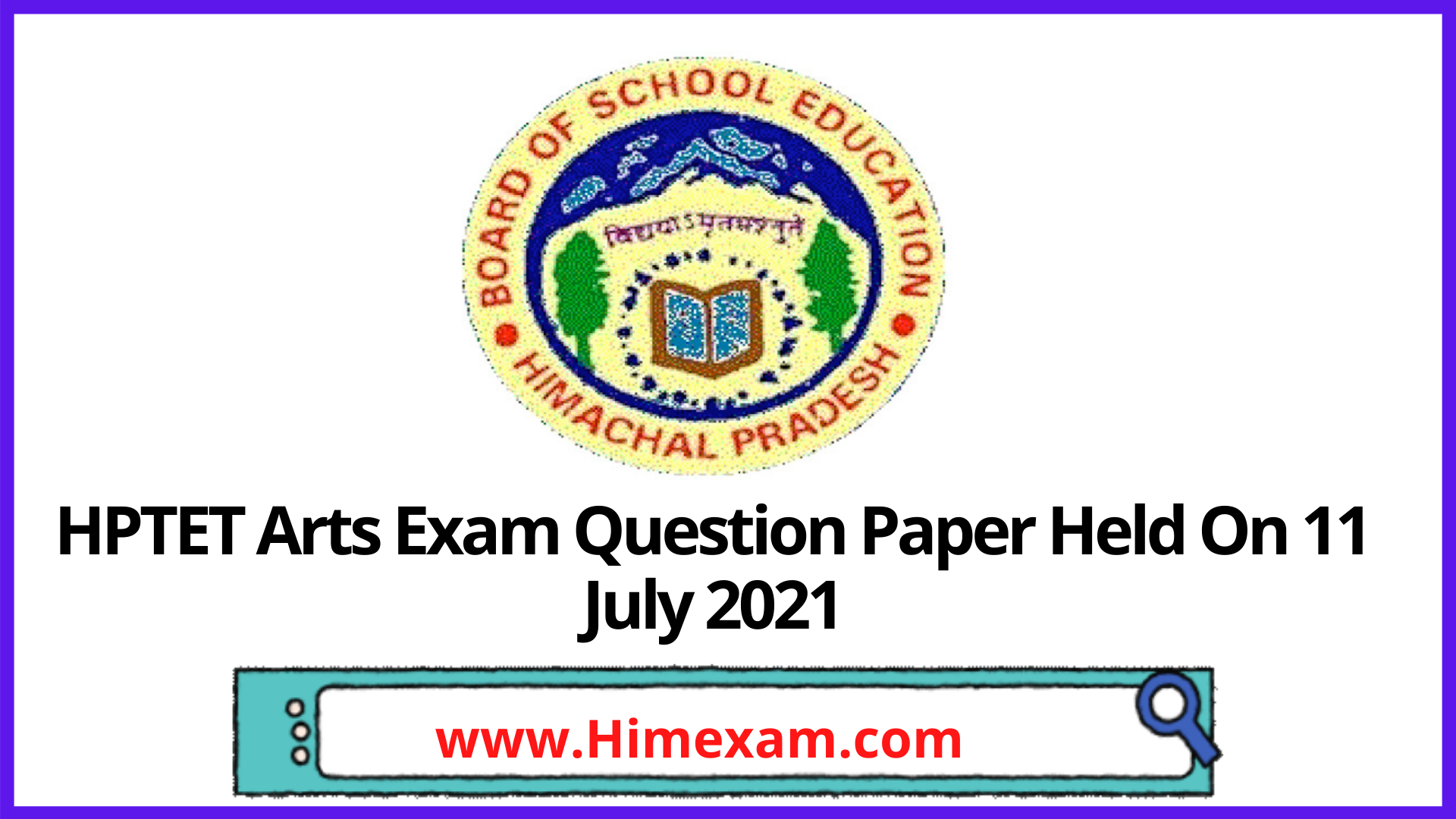 HPTET Arts Exam Question Paper Held On 11 July 2021