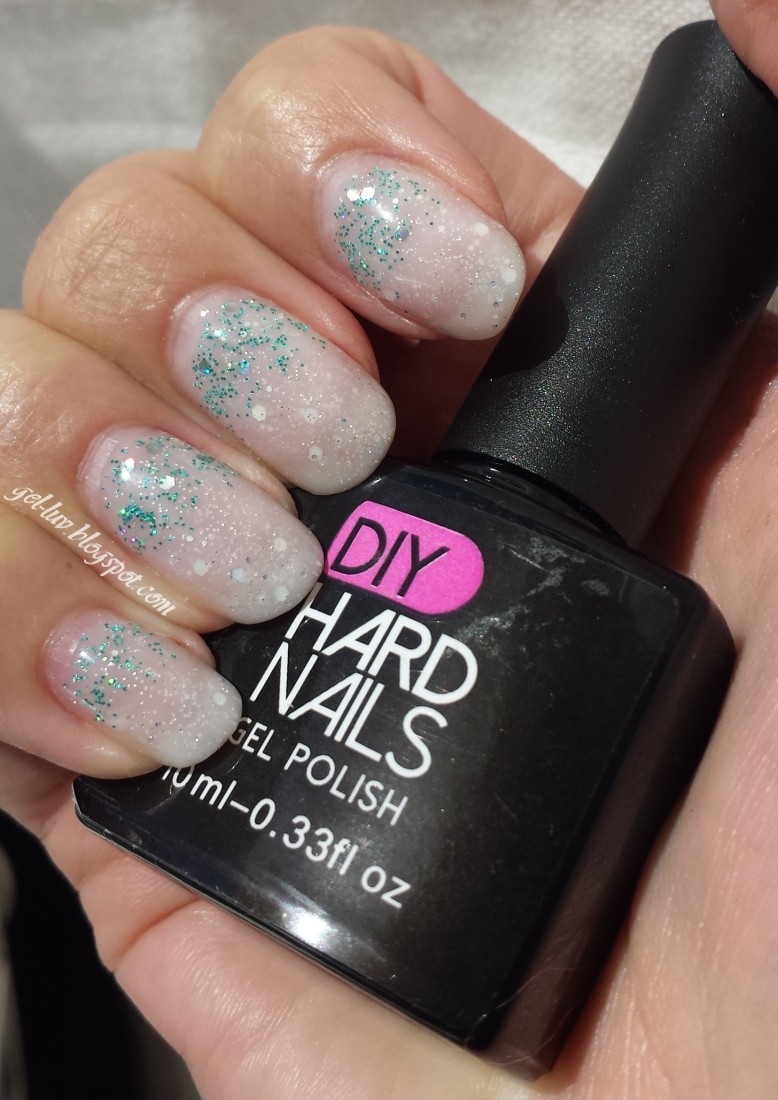GelLuv A GEL Polish Blog! DIY Hard Nails "Blue Cocktail" Glitter Gel