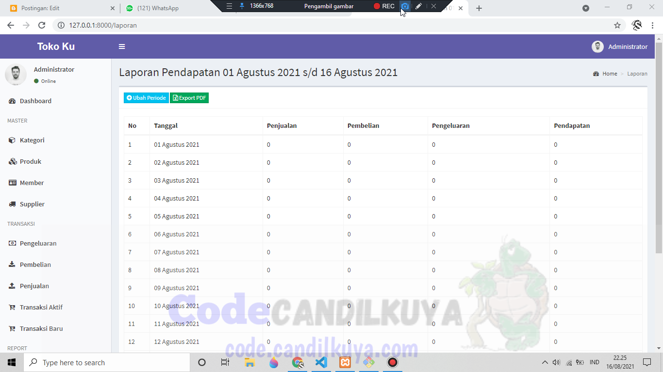 √ Source Code Aplikasi Poin Of Sale Laravel 8 Gratis Candil Code