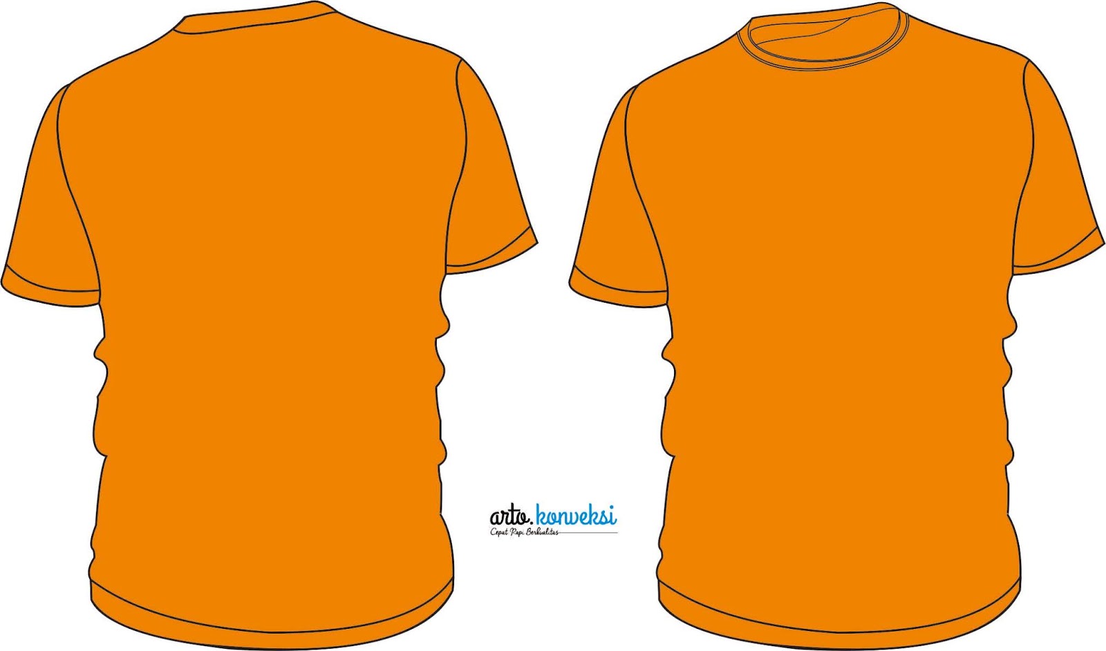 Paling Keren Desain Kaos Polos Orange Depan Belakang - Beast Soom