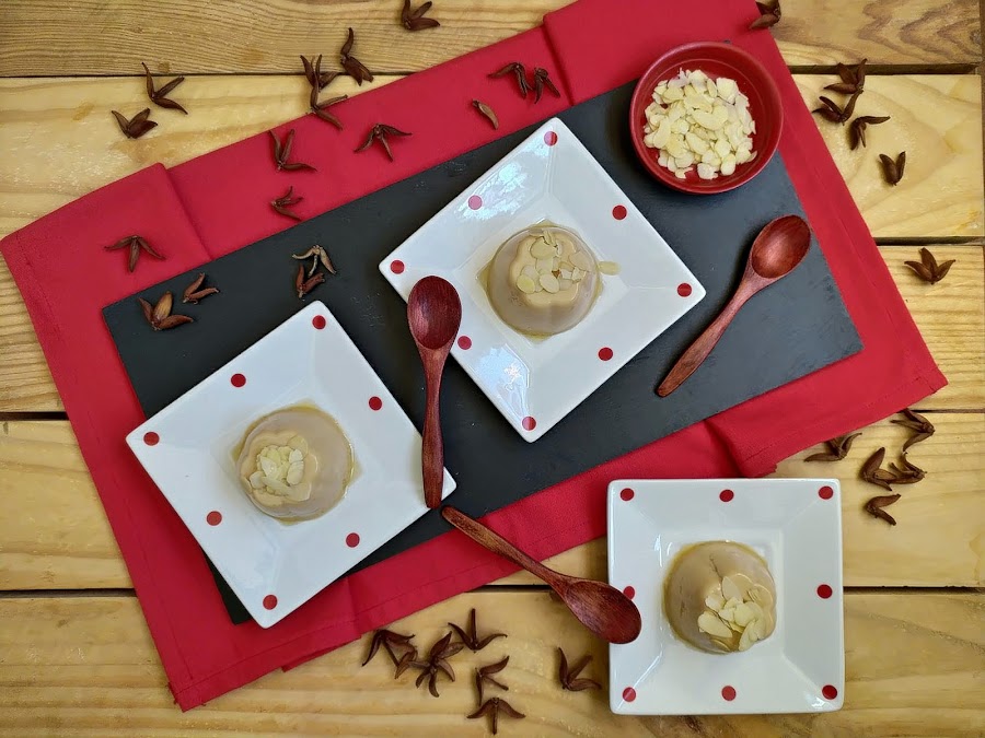 Flanes de turrón sin horno. Receta fácil sin huevo. De aprovechamiento, turrón de Xixona. Postre fácil, rico, navidad, Cuca
