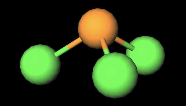 PCl3 Ball and Stick Diagram