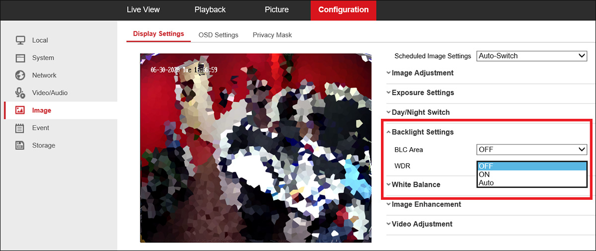 How to turn on WDR on Hikvision camera