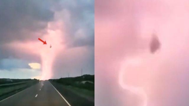 UFO NEWS ~ Black Triangle UFO getting struck by lightning in Itaquaquecetuba, Brazil  plus MORE Ufo%2Blightning%2Bbrazil