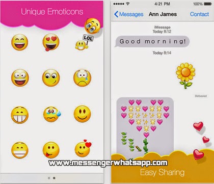 Descarga Emojis Keyboard en tu iPhone  iOS 7 con WhatsApp.