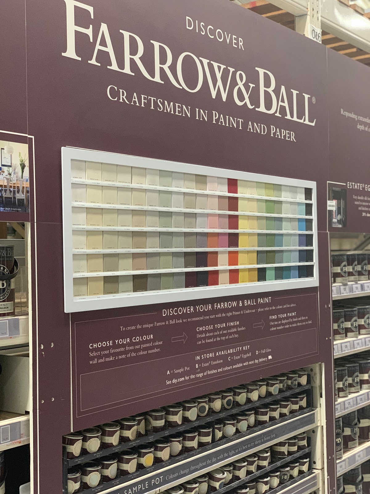 Farrow And Ball Paint Samples B&Q picora