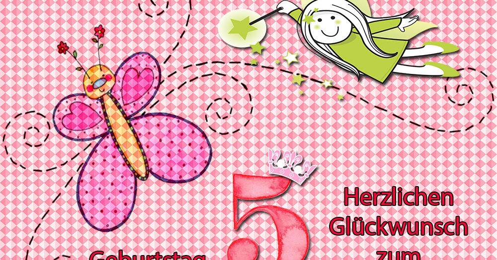 Alles Gute zum Geburtstag Herzlichen Glückwunsch zum 5. Geburtstag Mädchen