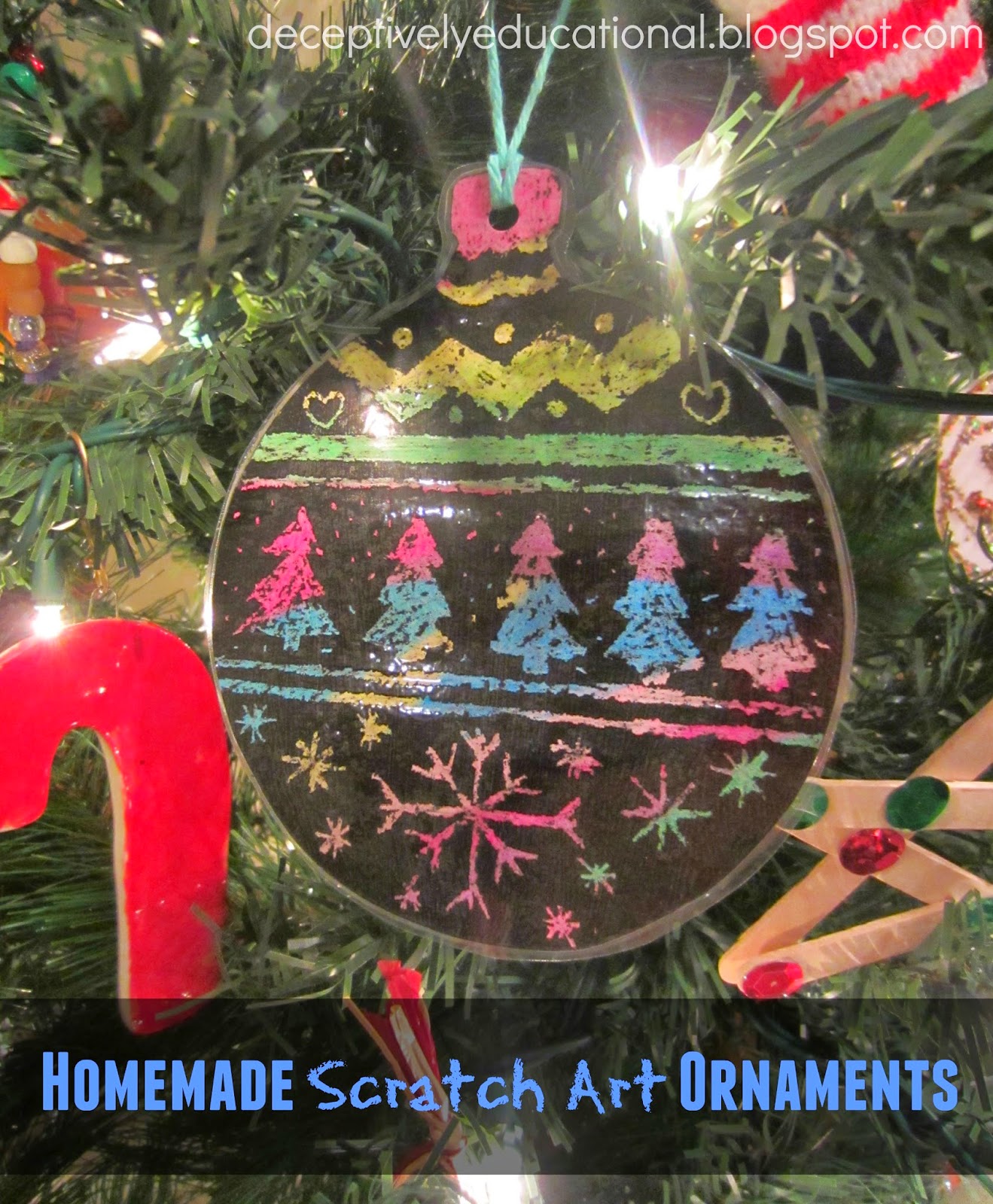 Relentlessly Fun, Deceptively Educational Homemade Scratch Art Ornaments