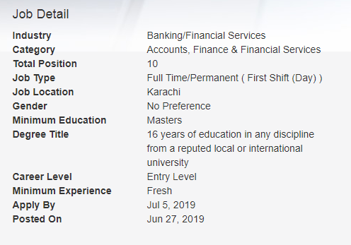 Faysal Bank Limited Jobs 2019 for Trainee Compliance Officer for Fresh Graduates