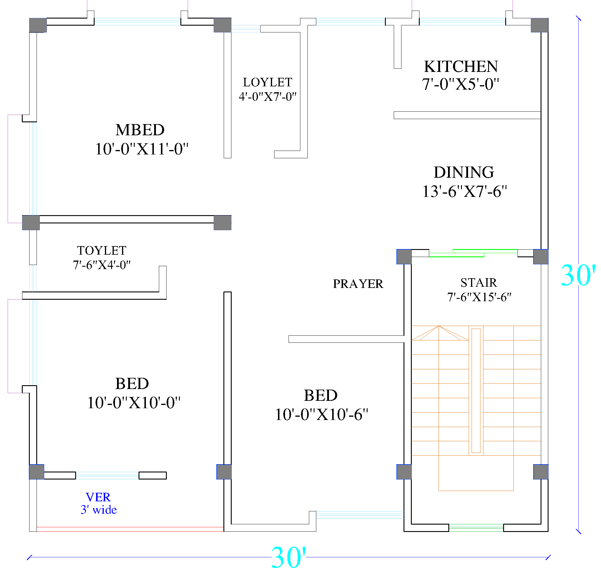 Simple Village House Plans with Auto CAD Drawings First