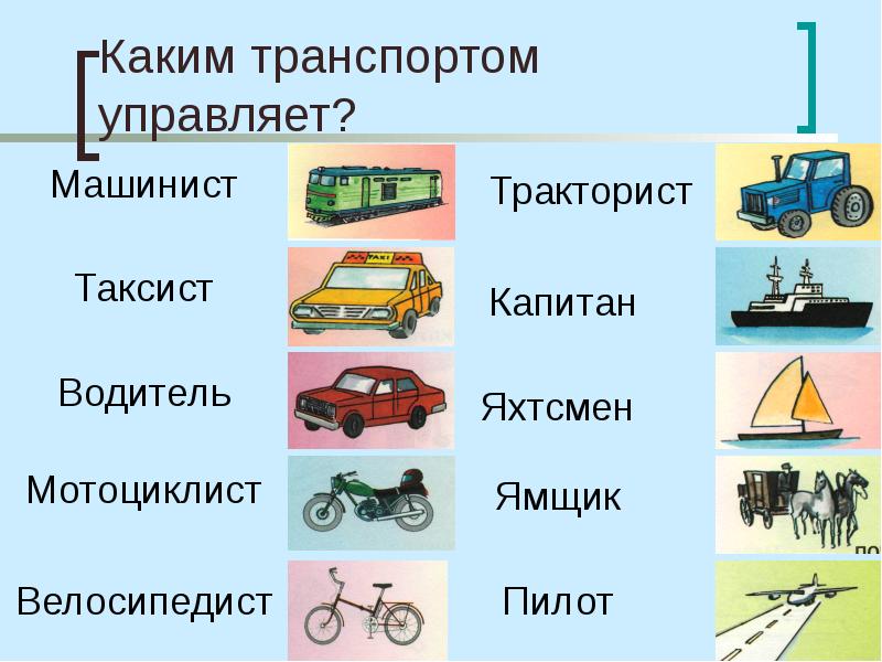Транспорт состоит из. Профессии транспорта. Транспорт профессии на транспорте. Профессии на транспорте для детей. Название транспорта.