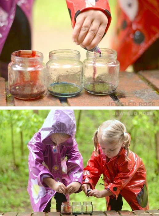 Turn rain into rainbows with this easy paint recipe for kids! #rainpaintingkids #rainpaint #paintrecipeforkids #rainydayactivities #growingajeweledrose #activitiesforkids