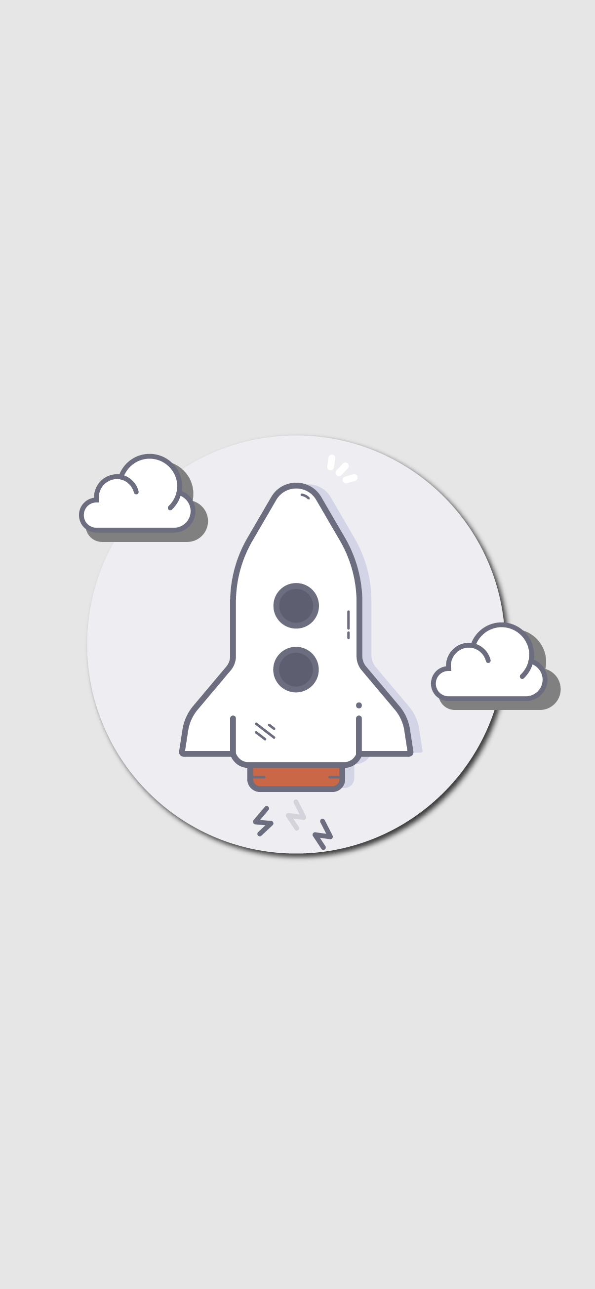 Minimalist wallpaper - rocket