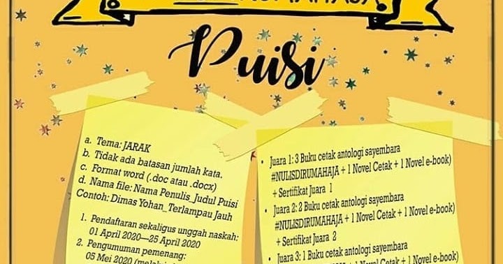 Lomba Menulis Puisi dan Pentigraf 2020 lomba menulis Lomba Menulis Puisi dan Pentigraf 2020 lomba menulis