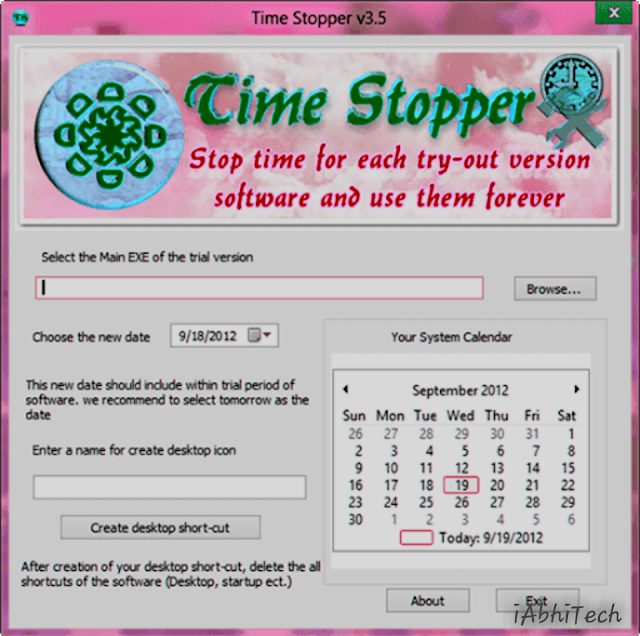 trial software forever, time stopper