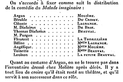 Henry Lyonnet, la première du Malade imaginaire