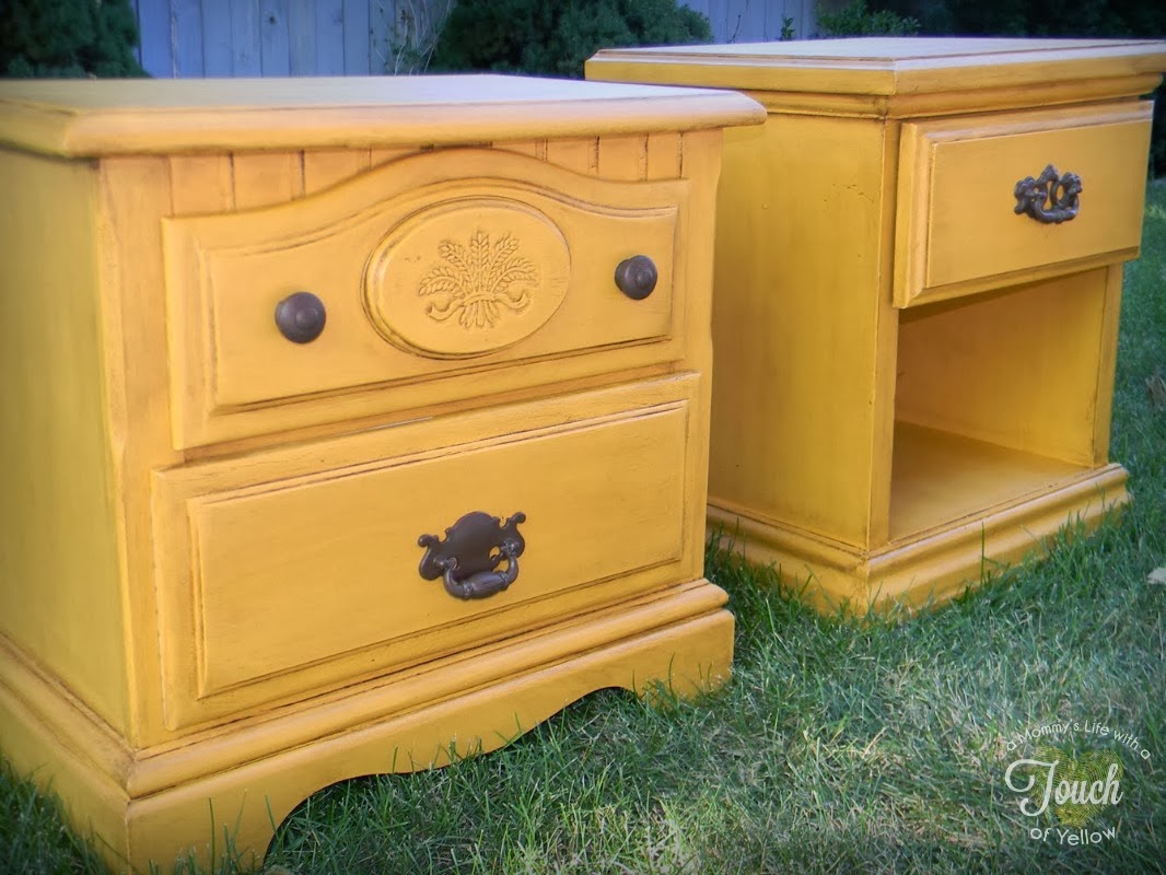 A mommy's life...with a touch of YELLOW Painting Wood Furniture