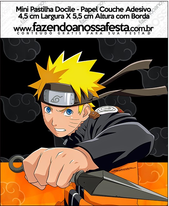 Naruto: Etiquetas para Candy Bar para Imprimir Gratis. Etiquetas de Naruto para imprimir gratis.