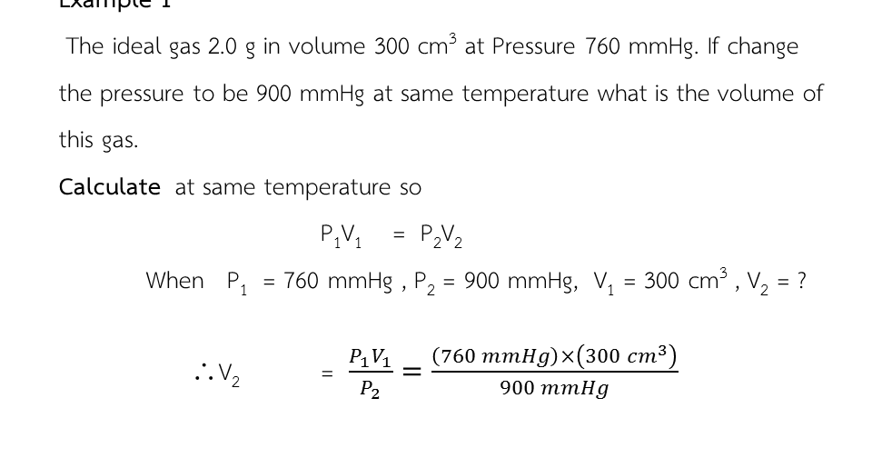 ELifes Example calculate Gas, Gas's law.