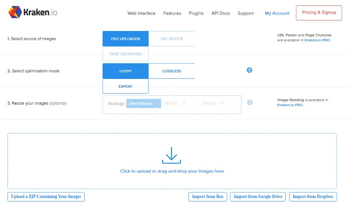 Kraken: Best Image Compressor For Website