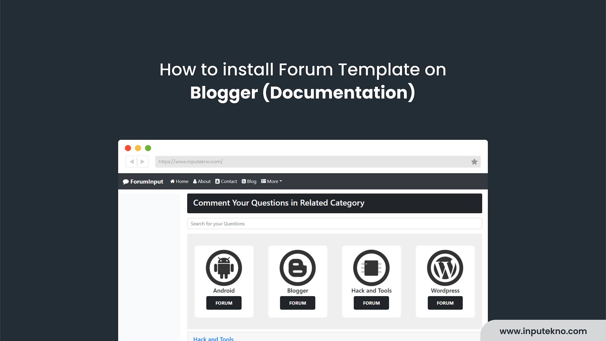 How to install Forum Template on Blogger (Documentation)