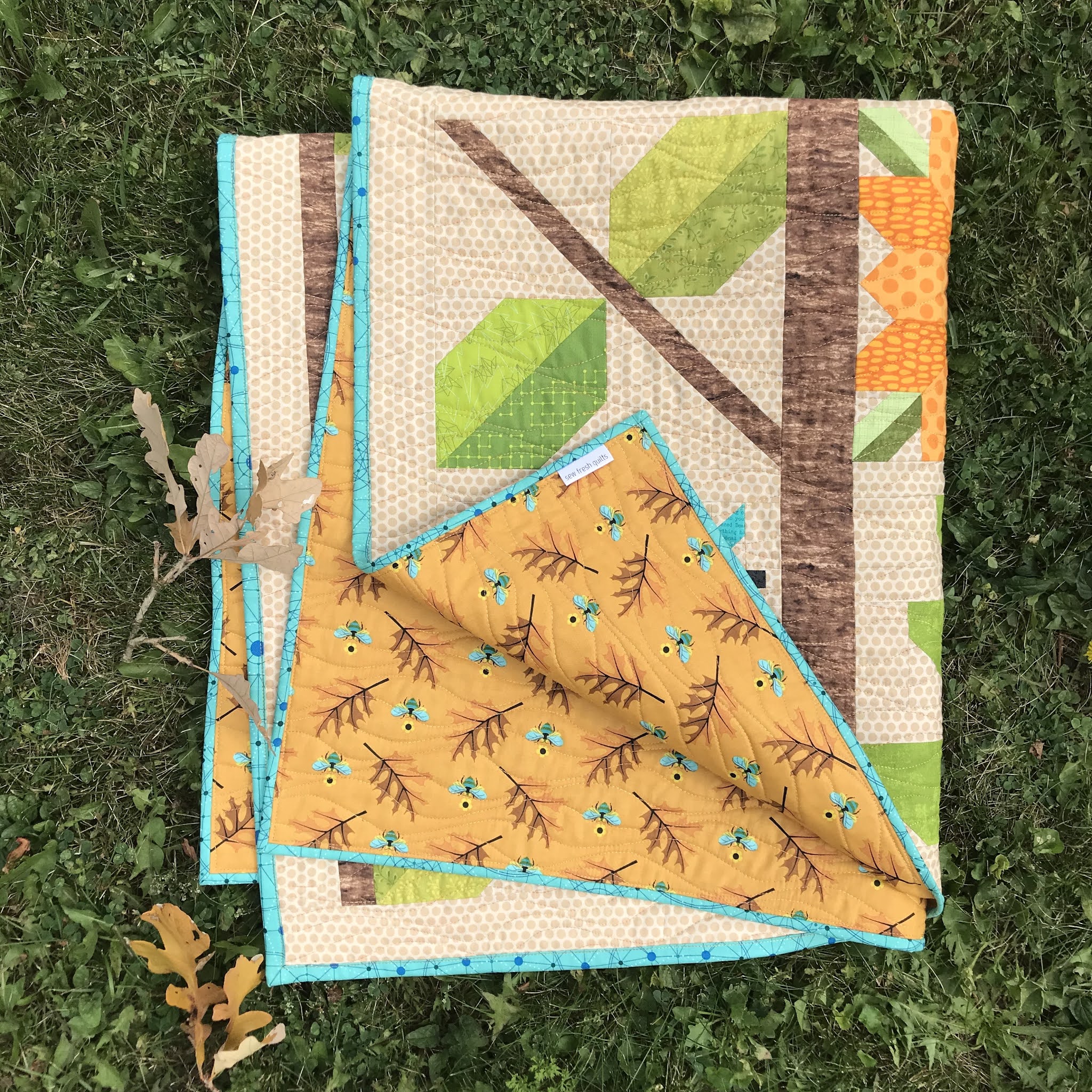 Sew Fresh Quilts Farm Fresh baby quilt finish