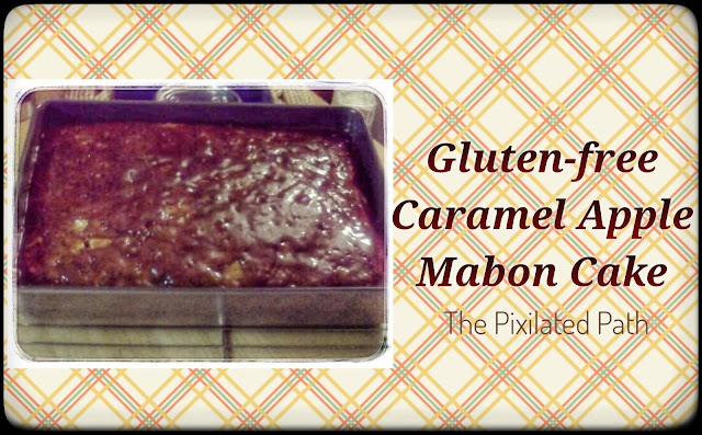 Gluten-Free Caramel Apple Mabon Cake Post header for Gluten-Free Caramel Apple Mabon Cake Recipe