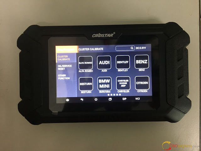 OBDSTAR ODO MASTER car list