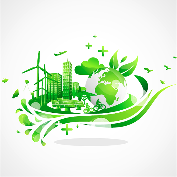 Ciudad sostenible - Vector
