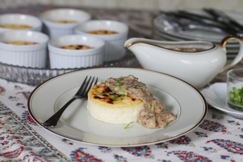 Food Lust People Love Baked Grits with Sausage Gravy