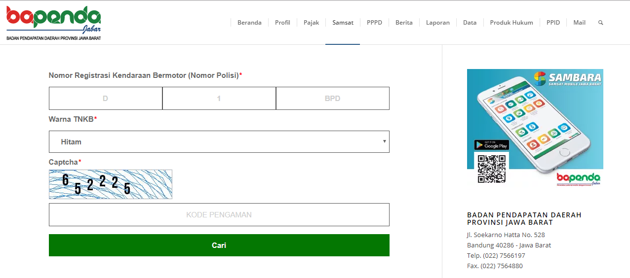 Cara Cek Pajak Kendaraan Motor dan Mobil Via Online Area