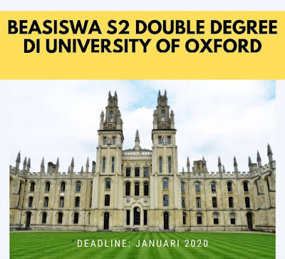Beasiswa S2 Luar Negeri 2020 Double Degree di University of Oxford