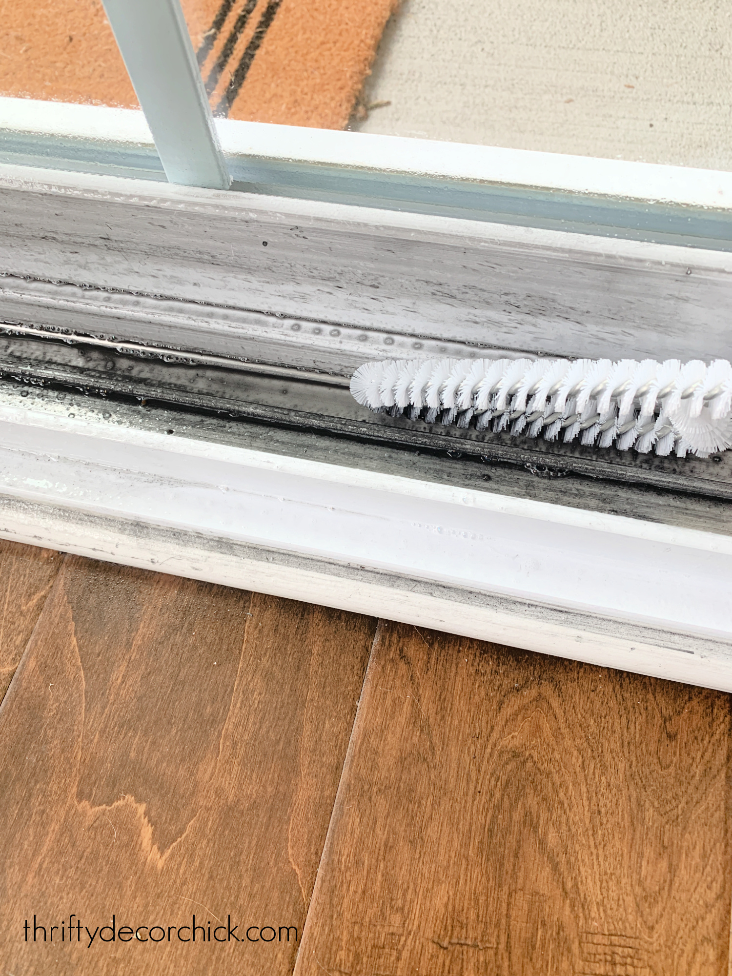 how to clean filthy sliding door track