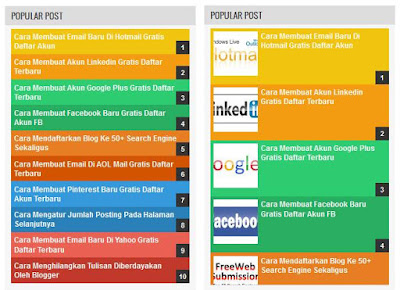 Cara Membuat Popular Post Warna Warni Di Blog Terbaru