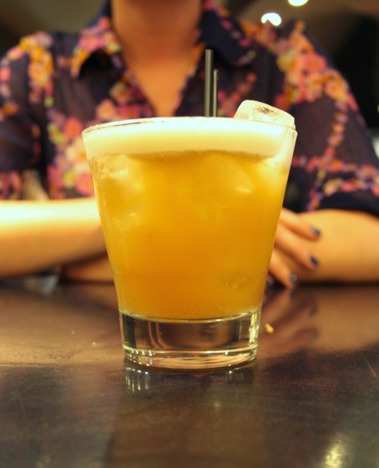 Sounds crazy but this amaretto and wasabe sour has the most amazing flavour - Ping Pong dim sum, Soho