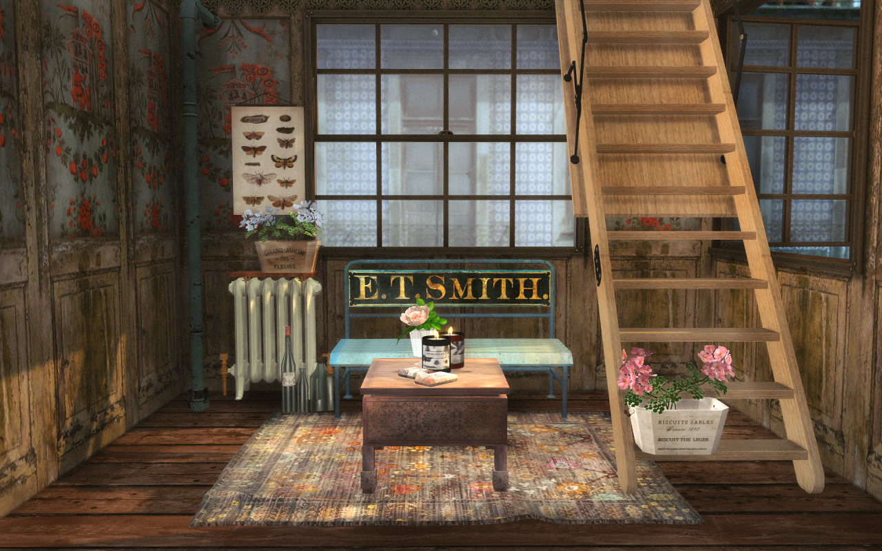 Sims 4 CC's The Best TS2 Attic Stairs, Candles and Decor Conversions