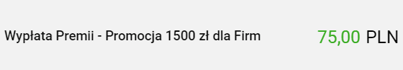 iKonto Biznes - wypłata premii - promocja 1500 zł dla firm