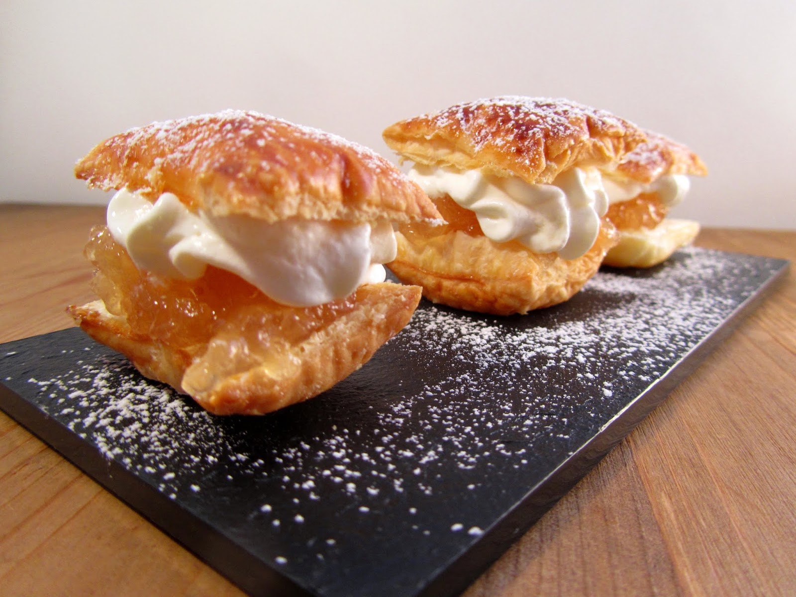Les Receptes Del Miquel Bocados De Hojaldre Con Mermelada De Peras Y Crema Mascarpone Y Nata