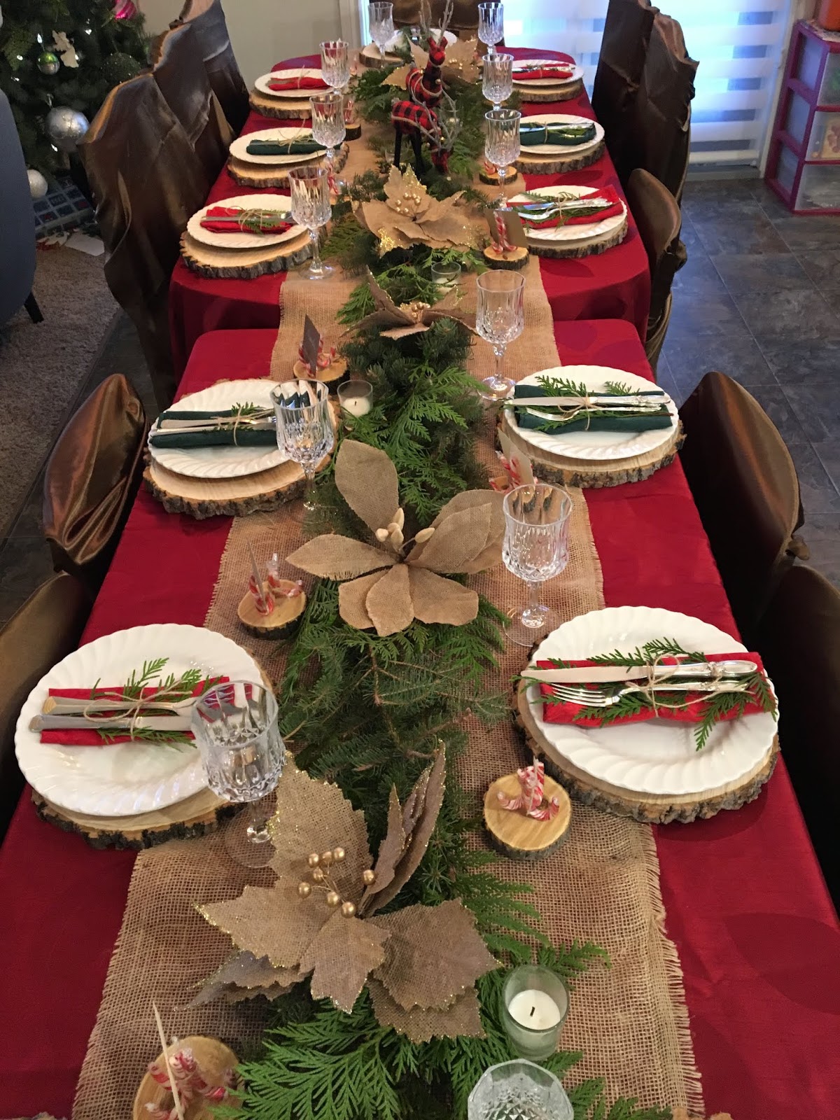 Olha o que eu sei fazer!: Decoração rústica para mesa de Natal