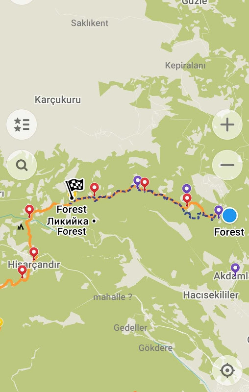 Ликийская тропа, 368 км от Гейкбаири до Фетье. Октябрь 2020.