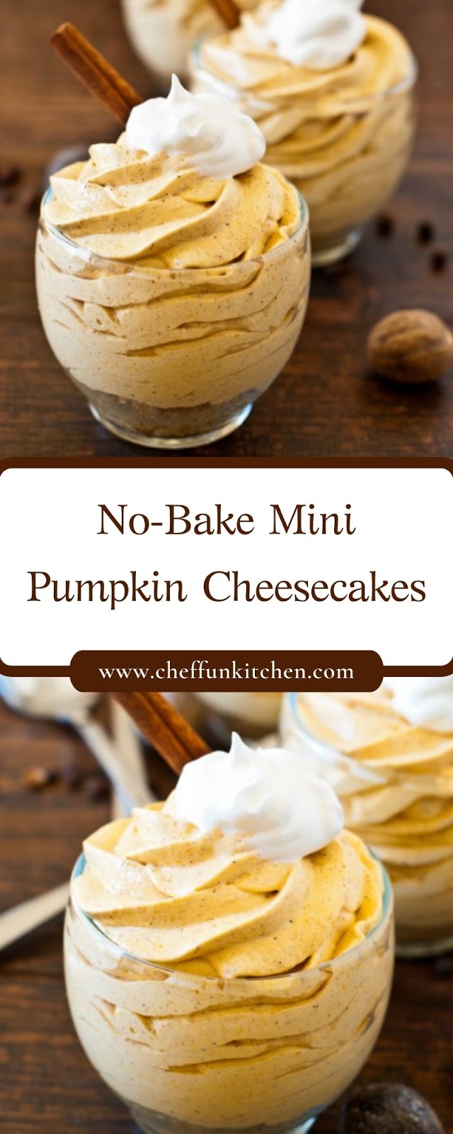 No-Bake Mini Pumpkin Cheesecakes No-Bake Mini Pumpkin Cheesecakes